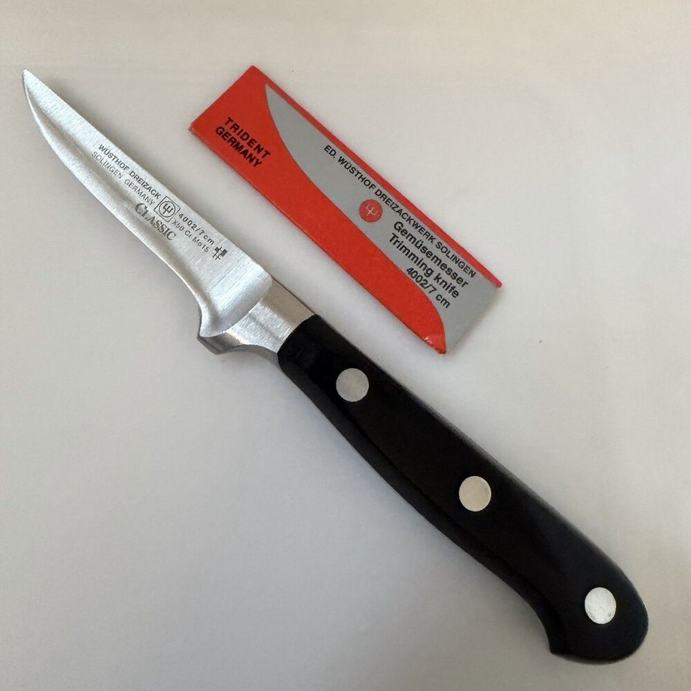 New Wüsthof Classic Trimming Knife 2.75” 4002/7cm Solingen Germany w/Orig.Sleeve